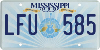 MS license plate LFU585