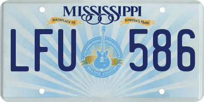 MS license plate LFU586