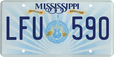 MS license plate LFU590