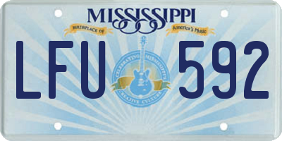 MS license plate LFU592