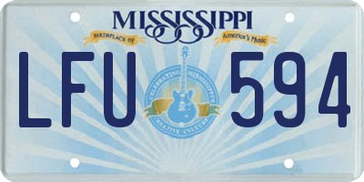 MS license plate LFU594
