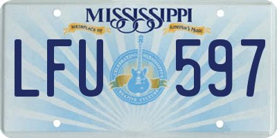 MS license plate LFU597