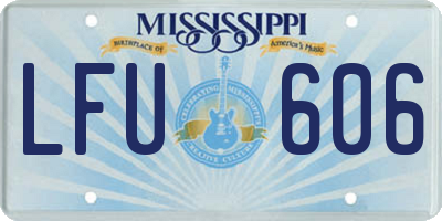 MS license plate LFU606