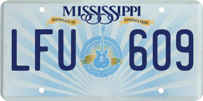 MS license plate LFU609