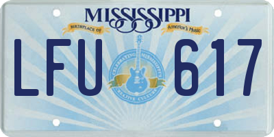 MS license plate LFU617