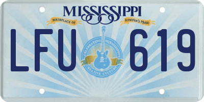 MS license plate LFU619