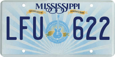 MS license plate LFU622