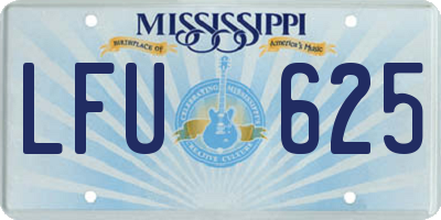 MS license plate LFU625