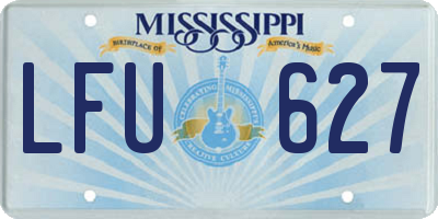MS license plate LFU627