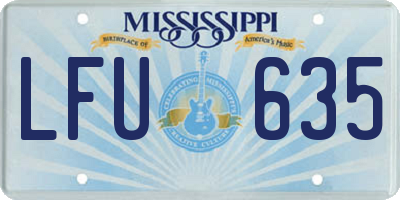 MS license plate LFU635