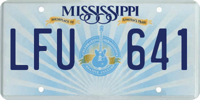 MS license plate LFU641