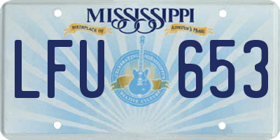 MS license plate LFU653