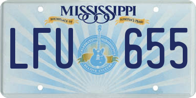 MS license plate LFU655
