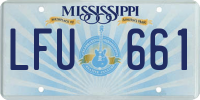MS license plate LFU661