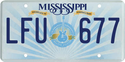 MS license plate LFU677