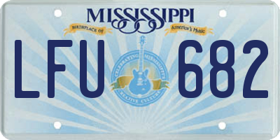 MS license plate LFU682