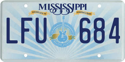 MS license plate LFU684