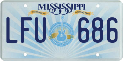 MS license plate LFU686