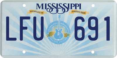 MS license plate LFU691