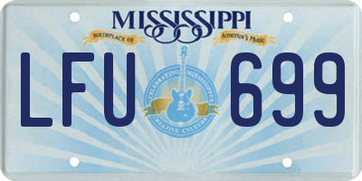MS license plate LFU699