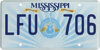 MS license plate LFU706