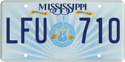 MS license plate LFU710