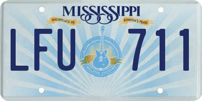MS license plate LFU711