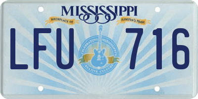 MS license plate LFU716