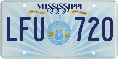 MS license plate LFU720