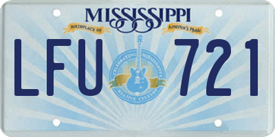 MS license plate LFU721