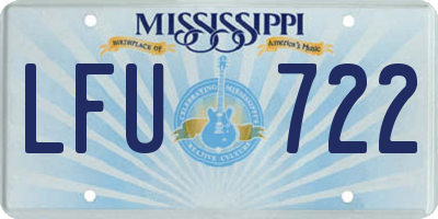 MS license plate LFU722