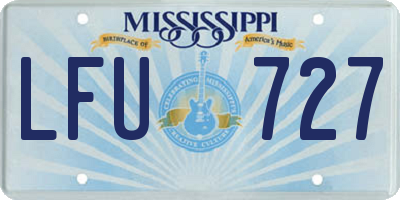 MS license plate LFU727