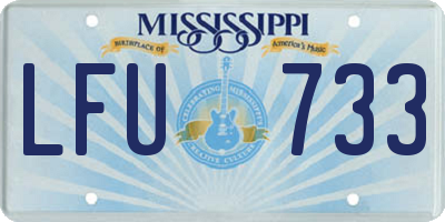 MS license plate LFU733