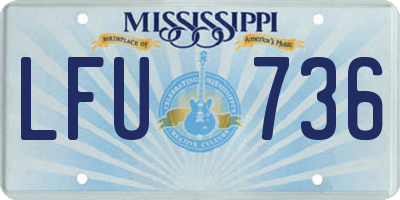 MS license plate LFU736