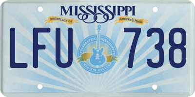 MS license plate LFU738