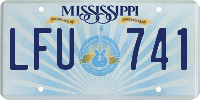 MS license plate LFU741