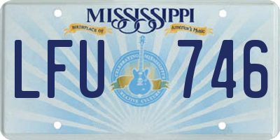 MS license plate LFU746