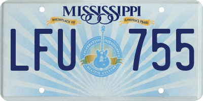 MS license plate LFU755