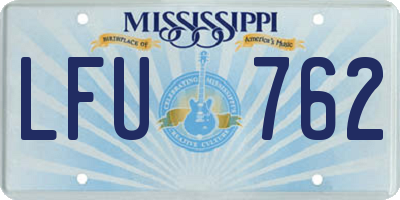 MS license plate LFU762