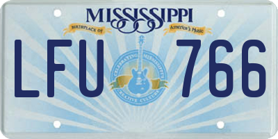 MS license plate LFU766