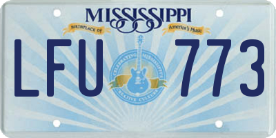 MS license plate LFU773
