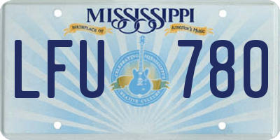 MS license plate LFU780