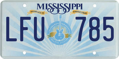 MS license plate LFU785