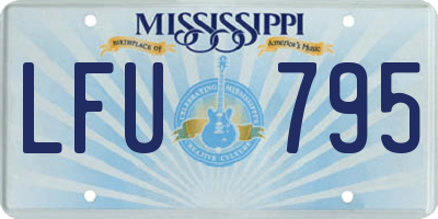 MS license plate LFU795