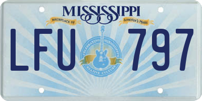 MS license plate LFU797