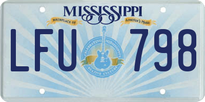 MS license plate LFU798