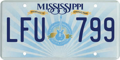 MS license plate LFU799