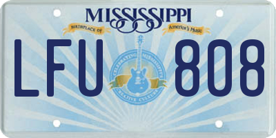 MS license plate LFU808
