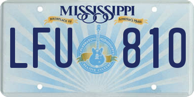 MS license plate LFU810