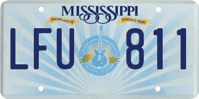 MS license plate LFU811